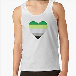 Aromantic Tank Tops - Aromantic Heart Flag Tank Top RB1901