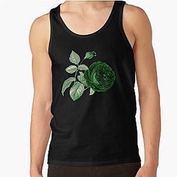 Aromantic Tank Tops - Aro Pride Vintage Flower and Leaves Tank Top RB1901