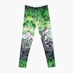 Aromantic Leggings - Aromantic Dragon Damask -- Aromantic Pride Flag Farben Leggings RB1901