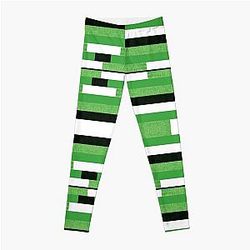 Aromantische Leggings - Aro Pride Staggered Rechteckstreifen Leggings RB1901