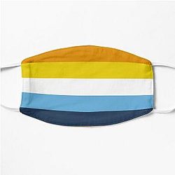 Máscaras de rosto aromantic - Bandeira de Pride de Aroace Máscara plana RB1901