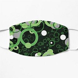 Aromantic Face Masks - Aro Pride Scattered Rings and Circles Flat Mask RB1901
