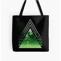Aromantische Taschen - Aro Pride Layered Galaxy Triangles Alle Over Print Tote Bag RB1901