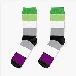 Aromantic Socks - Aro Ace Flag Socks RB1901