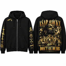 Flacko Graphic DTNK3010 3D Zipped A$AP Rocky Hoodie