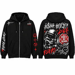 Long Live ASAP DTNK3010 3D Zipped A$AP Rocky Hoodie