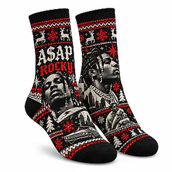 Testing Caution Tape DTNK3010 Christmas  A$AP Rocky Sock