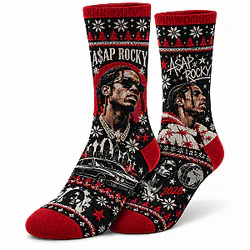 High Streetwear Hip Hop DTNK3010 Christmas A$AP Rocky Sock