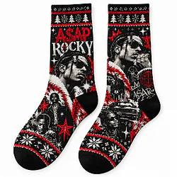Retro 90s Rap DTNK3010 Christmas  A$AP Rocky Sock