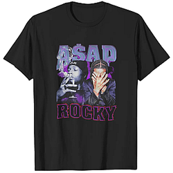 Purple Vintage Style LA 0403 A$AP Rocky T-shirts A$AP Rocky T-Shirt