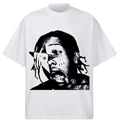 Black and White DTNK0106 A$AP Rocky T-Shirt
