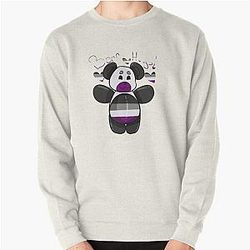 Asexual Flag Sweatshirts - Asexual Pride Flag Bear Pullover Sweatshirt RB1901