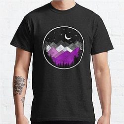 Asexual Flag T-Shirts - Asexual Pride Mountain Classic T-Shirt RB1901