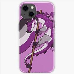 Asexual Flag Casos - Asexual Pride Flag Dragon (3rd Edition) iPhone Soft Case RB1901