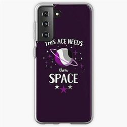 Asexual Flag Cases - This Ace Needs Their Space For Aromantic Asexuals Samsung Galaxy Soft Case RB1901