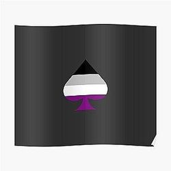 Asexual Flag Posters - Símbolo de principio asexual con Asexual Flag Colores Poster RB1901