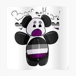 Asexual Flag Posters - Asexual Pride Flag Bear Poster RB1901