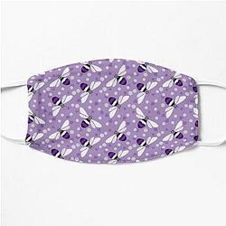 Asexual Flag Face Masks - Asexual Pride Bee on Light Purple Flat Mask RB1901