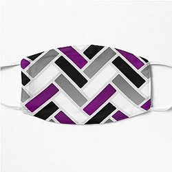 Asexual Flag Máscaras - Asexual Herringbone Flat Mask RB1901