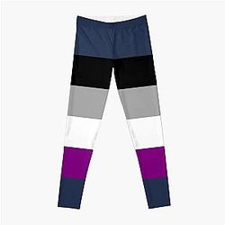 Asexual Flag Leggings - LGBTQ Asexual Flag - Mes de junio Pride Bandera Asexual Leggings RB1901