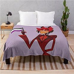 Asexual Flag Blanket - Hazbin Hotel Alastor - Asexual pride Throw Blanket RB1901