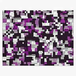 Asexual Flag Puzzles - Asexual Pride Irregular Pixel Pattern Jigsaw Puzzle RB1901