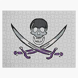 Asexual Flag Puzzles - Asexual Pirate Pride Jigsaw Puzzle RB1901