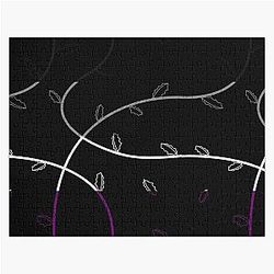 Asexual Flag Puzzles - Jagged Leaves, Asexual Pride Flag Jigsaw Puzzle RB1901
