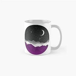 Asexual Flag Mugs - Asexual Night Mountains Landscape Classic Mug RB1901