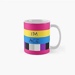 Asexual Flag Mugs - Bandera Panromántica Asexual Flag Asexual soy Ace T-Shirt Classic Mug RB1901