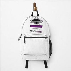 Asexual Flag Backpacks - Asexual Pride Flag Halloween design for ace romantic Backpack RB1901