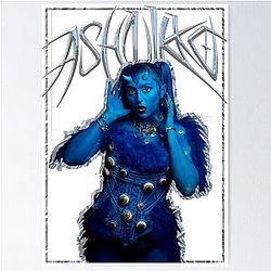 Ashnikko blue devil clear background Poster