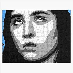Ashnikko Eye Roll Black and White Portrait Jigsaw Puzzle