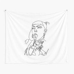 ashnikko line drawing Tapestry