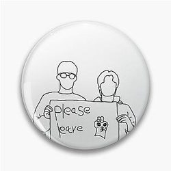 Ateez Pins - ATEEZ Yunho &amp; San please leave meme Pin RB0608