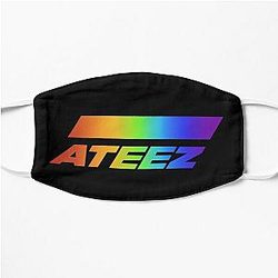 Ateez Face Masks - Ateez Rainbow Logo Flat Mask RB0608
