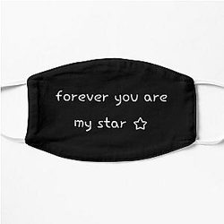 Ateez Face Masks - ATEEZ Star 1117 Lyrics 2 (White) Flat Mask RB0608