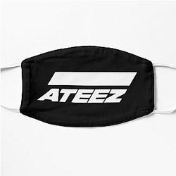 Ateez Face Masks - ATEEZ Logo (White) Flat Mask RB0608
