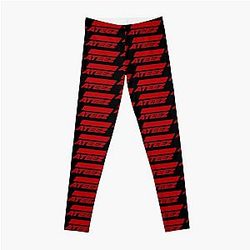 Ateez Leggings - ATEEZ Logo (Action to Answer) (Red) Leggings RB0608
