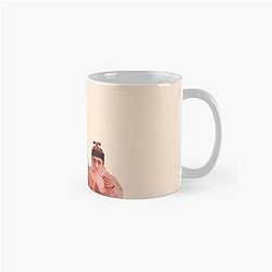 Ateez Mugs - Cute Ateez Hongjoong Pink Hair Ponytail Hoodie Classic Mug RB0608