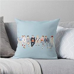 Ateez Pillows - ATEEZ Wave Throw Pillow Cover RB0608