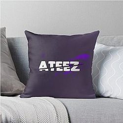 Ateez Pillows - Ateez Sliced Text Throw Pillow Cover RB0608