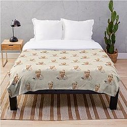 Ateez Blanket - Cute Ateez Yunho Blonde Hair Throw Blanket RB0608