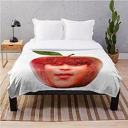 Ateez Blanket - Jongho Apple Throw Blanket RB0608