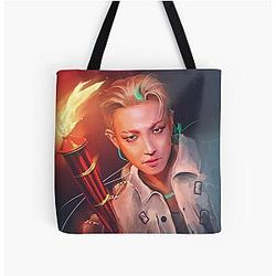 Ateez Bags - ( ATEEZ HONGJOONG ) PYRO All Over Print Tote Bag RB0608