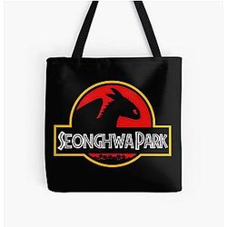 Ateez Bags - Seonghwa Park Logo All Over Print Tote Bag RB0608