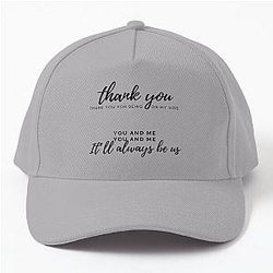 Ateez Hats &amp; Caps - Ateez Friend Thank You Lyrics Baseball Cap RB0608