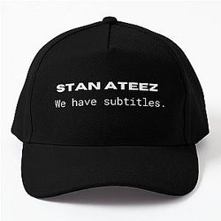 Ateez Hats &amp; Caps - STAN ATEEZ We have subtitles Baseball Cap RB0608