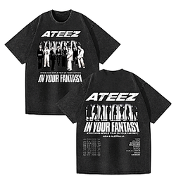 2026 In Your Fantasy Tour Washed Tracklis DTNK1704 Washed Ateez T-Shirts