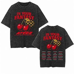 In Your Fantasy Cherry Tour LA0209 Ateez Wash T-Shirts